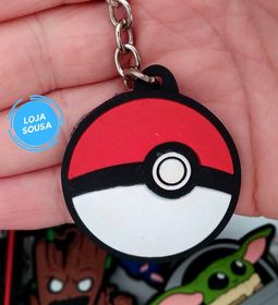 Chaveiro Emborrachado Pokemon Pokebola
