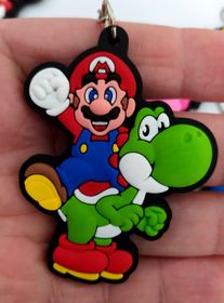 Chaveiro Emborrachado Mario no Yoshi