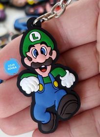 Chaveiro Emborrachado Mario Luigi