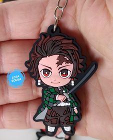 Chaveiro Emborrachado Demon Slayer Tanjiro