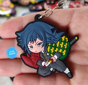 Chaveiro Emborrachado Demon Slayer Tomioka