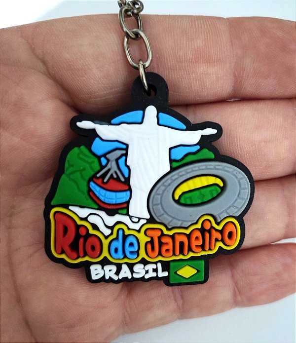 Chaveiro Emborrachado Pontos Turísticos Cristo Redentor RJ