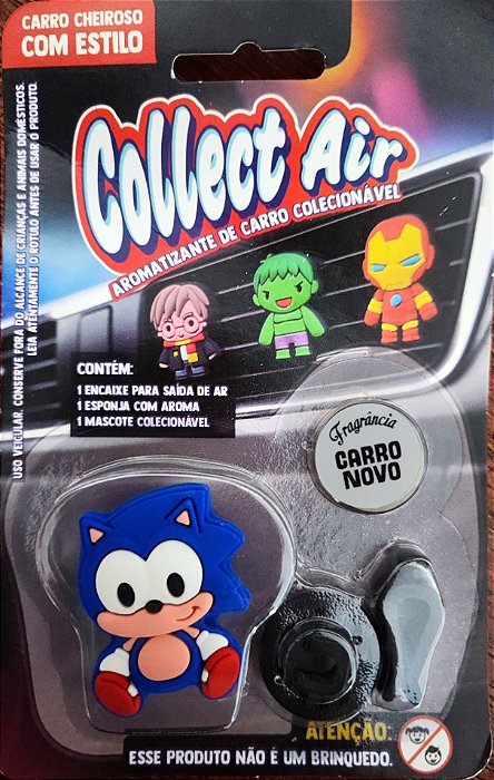 Aromatizador Cheirinho para Carro Colecionável - Sonic