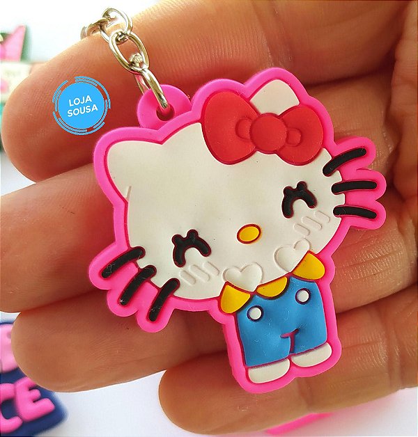 Chaveiro Emborrachado Hello Kitty