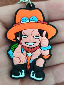 Chaveiro Emborrachado One Piece Portgas D Ace