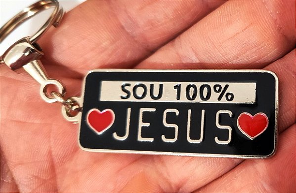 Chaveiro Metal 100% Jesus B