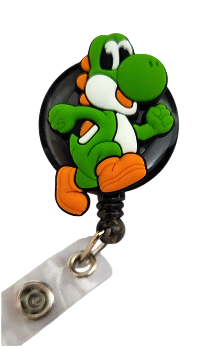 Porta Crachá Retrátil com Aplique Yoshi