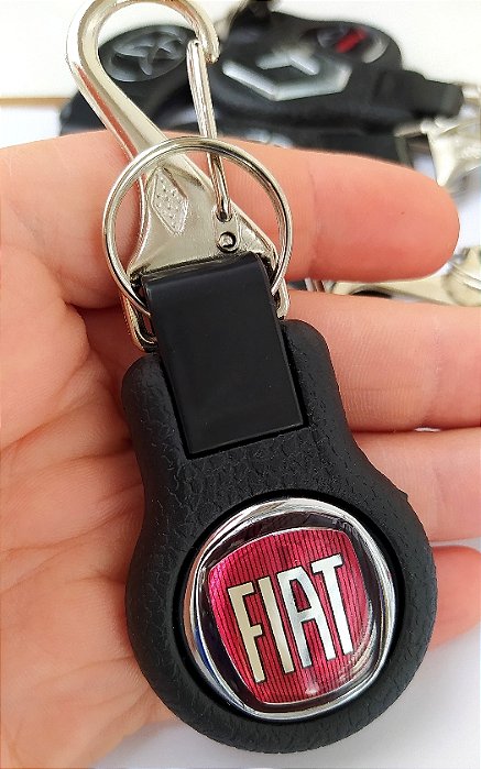 Chaveiro Mosquetão Carro Automotivo Logo Fiat
