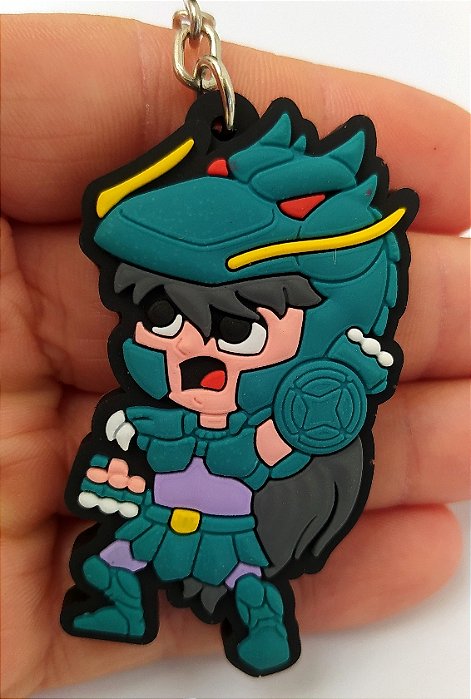 Chaveiro Emborrachado Cavaleiros do Zodíaco Shiryu