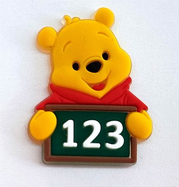 Aplique Emborrachado Ursinho Pooh 123