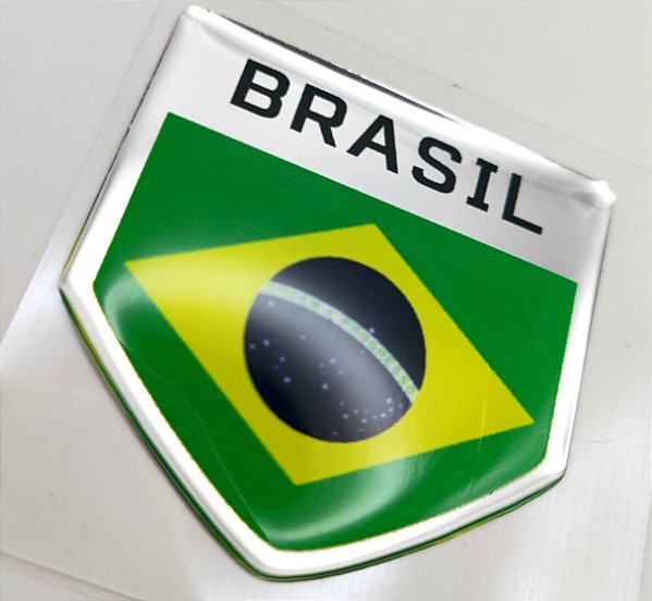 Adesivo Resinado Escudo País Brasil