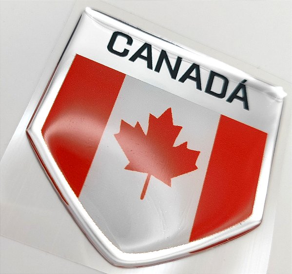 Adesivo Resinado Escudo País Canadá