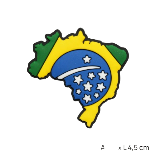 Aplique Emborrachado Mapa do Brasil