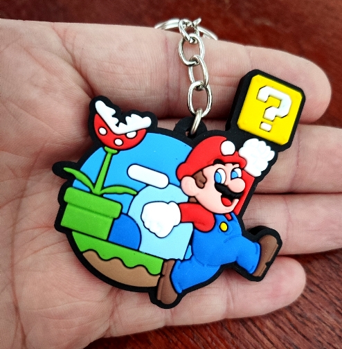 Chaveiro Emborrachado Cubo Super Mario
