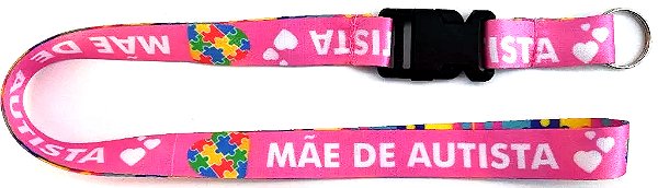Cordão com Engate Rápido Autismo Mãe de Autista
