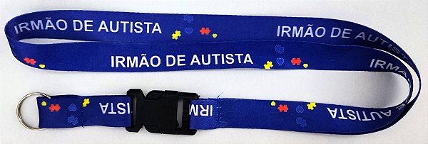Cordão com Engate Rápido Autismo Irmão de Autista