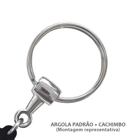 100 Und Argolas Tipo Cachimbo Chaveiro 22mm Elo Aço Niquelado