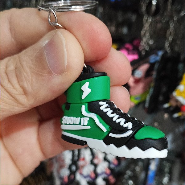 Chaveiro 3d Emborrachado Tênis Verde