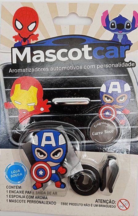 Cheirinho Aromatizador Aroma Carro Novo Capitão América