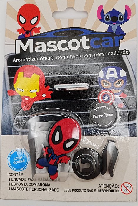 Cheirinho Aromatizador Aroma Carro Novo Mario Homem Aranha Spider Man