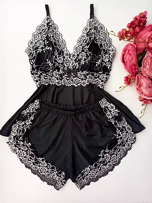 Baby doll Renda Bicolor