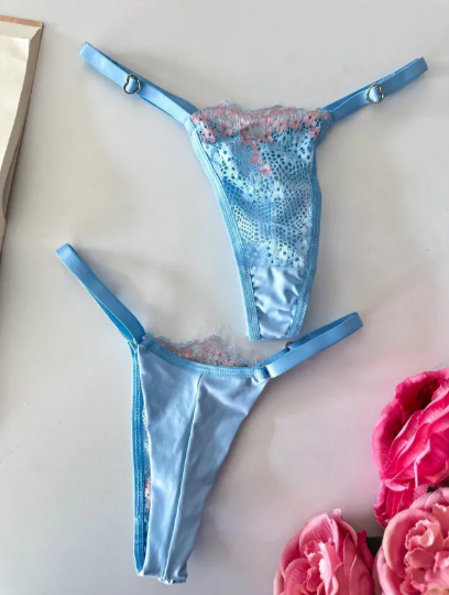 Calcinha Fio Flávia - Azul Bebê