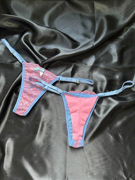 Calcinha Collor - Azul/ Rosa Bebê