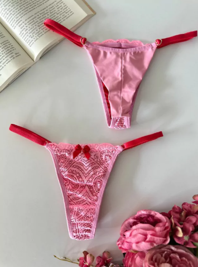 Calcinha Collor - Vermelho/Rosa