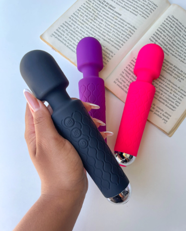 Vibrador Varinha Mágica com 20 Modos de Vibração e 8 Níveis de Velocidade