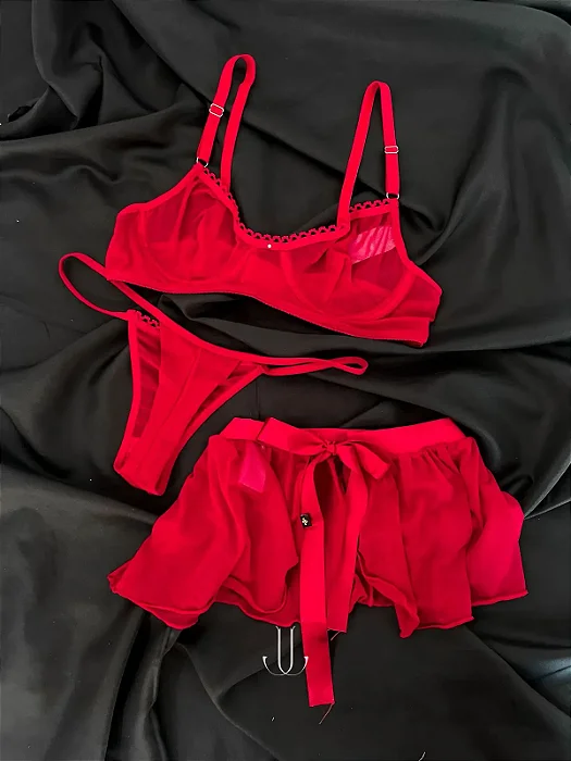 Conjunto Sexy Tule + Sainha