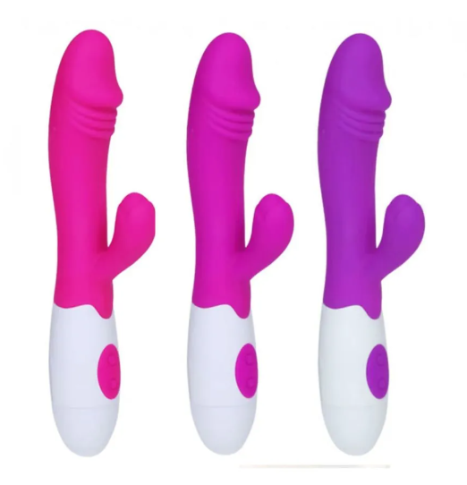 Vibrador ponto G com Estimulador Clitoriano - 10 modos de vibração