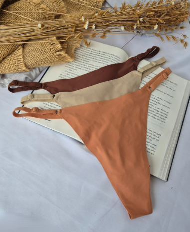 Calcinha Sem Costura Regulagem Lateral Importada Fio Tanga Laser