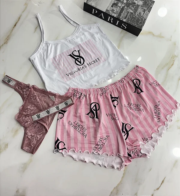 Pijama Victoria's Secret Rosa