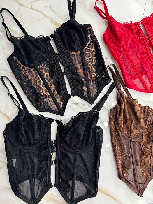 Corset sem bojo - Detalhe frontal