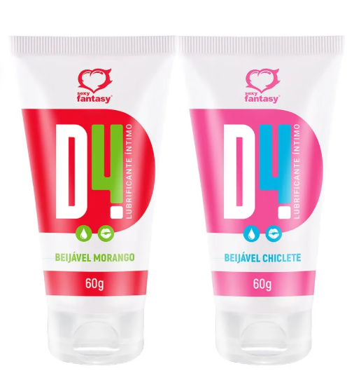 D4 Lubrificante Íntimo Beijável 60G