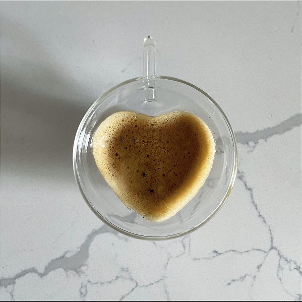 Xícara Parede Dupla Heart - 80 ml