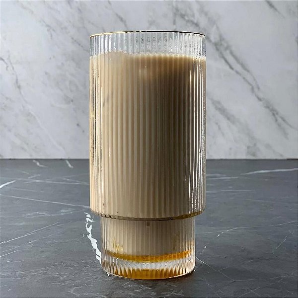 Copo Long Drink Stripes Gold 400ml - 2 peças