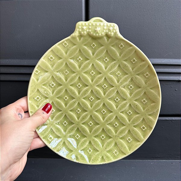 Prato Sobremesa Bola Natalina