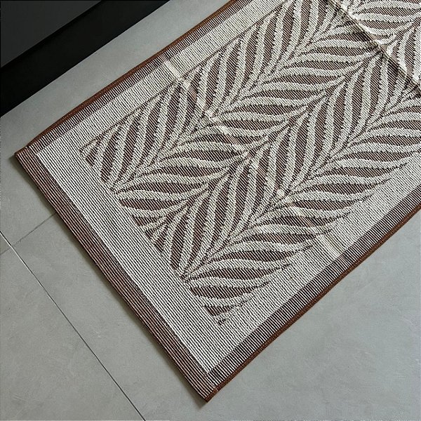 Tapetinho & Passadeira Folhas Caramelo