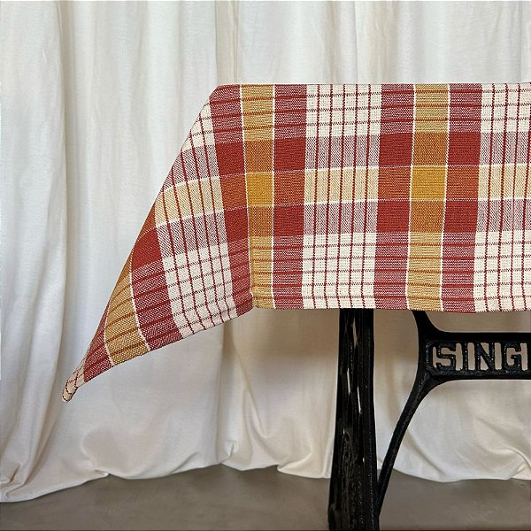 Toalha de Mesa Country Terracota 90 cm x 90 cm