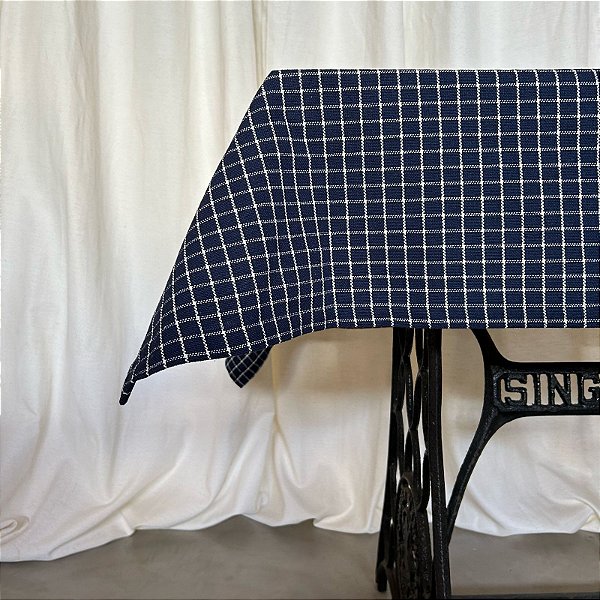 Toalha de Mesa Mini Grid Azul