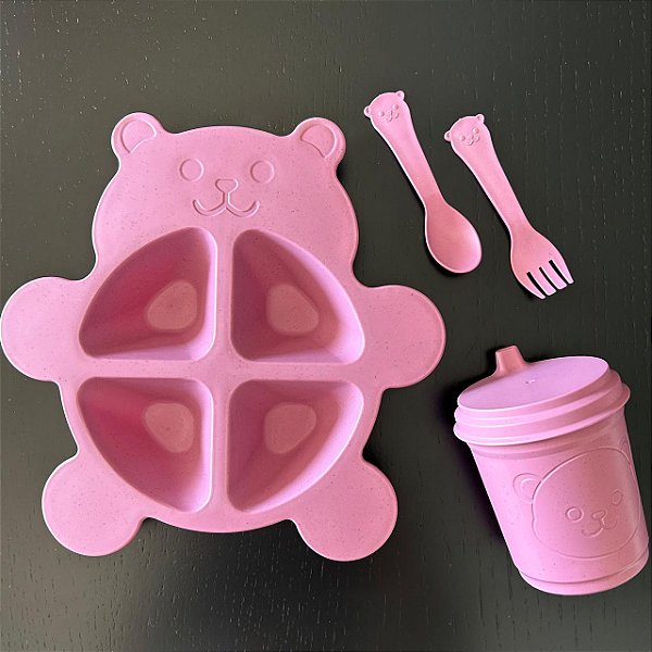 Prato c/ Copo Bear - 4 peças