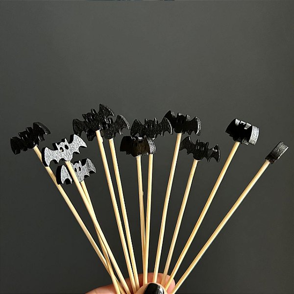 Palito p/ Aperitivo Morcego - 12 peças