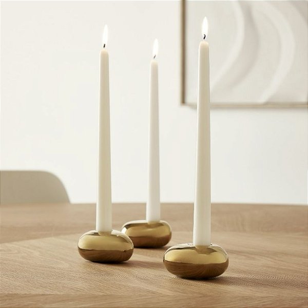 Porta Velas Gemstone - 3 peças