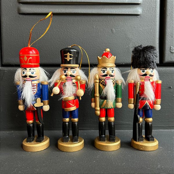 Enfeite p/ Árvore Nutcracker - 4 peças