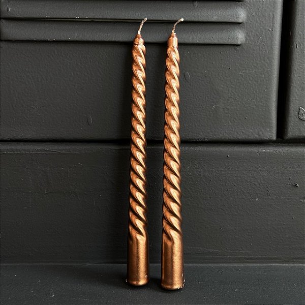 Vela Spin Cobre 20 cm - 2 peças