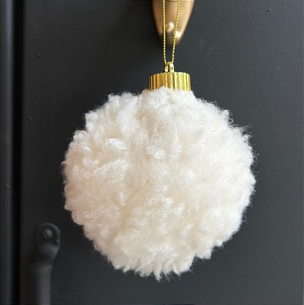 Enfeite p/ Árvore Bola Fur 10 cm
