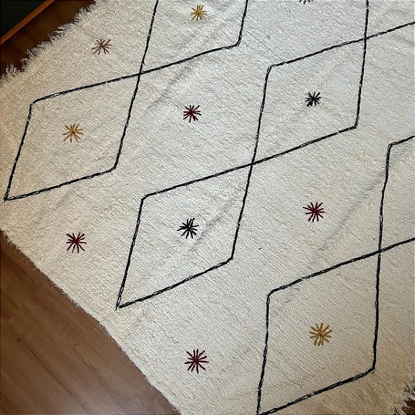 Tapete Bordado Boho 2m x 1,5m