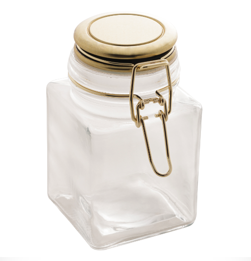Pote Hermético Square Gold