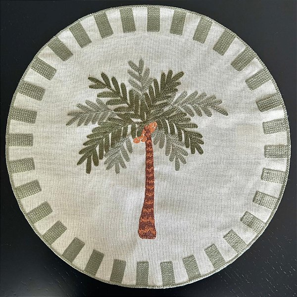 Lugar Americano Bordado Palm